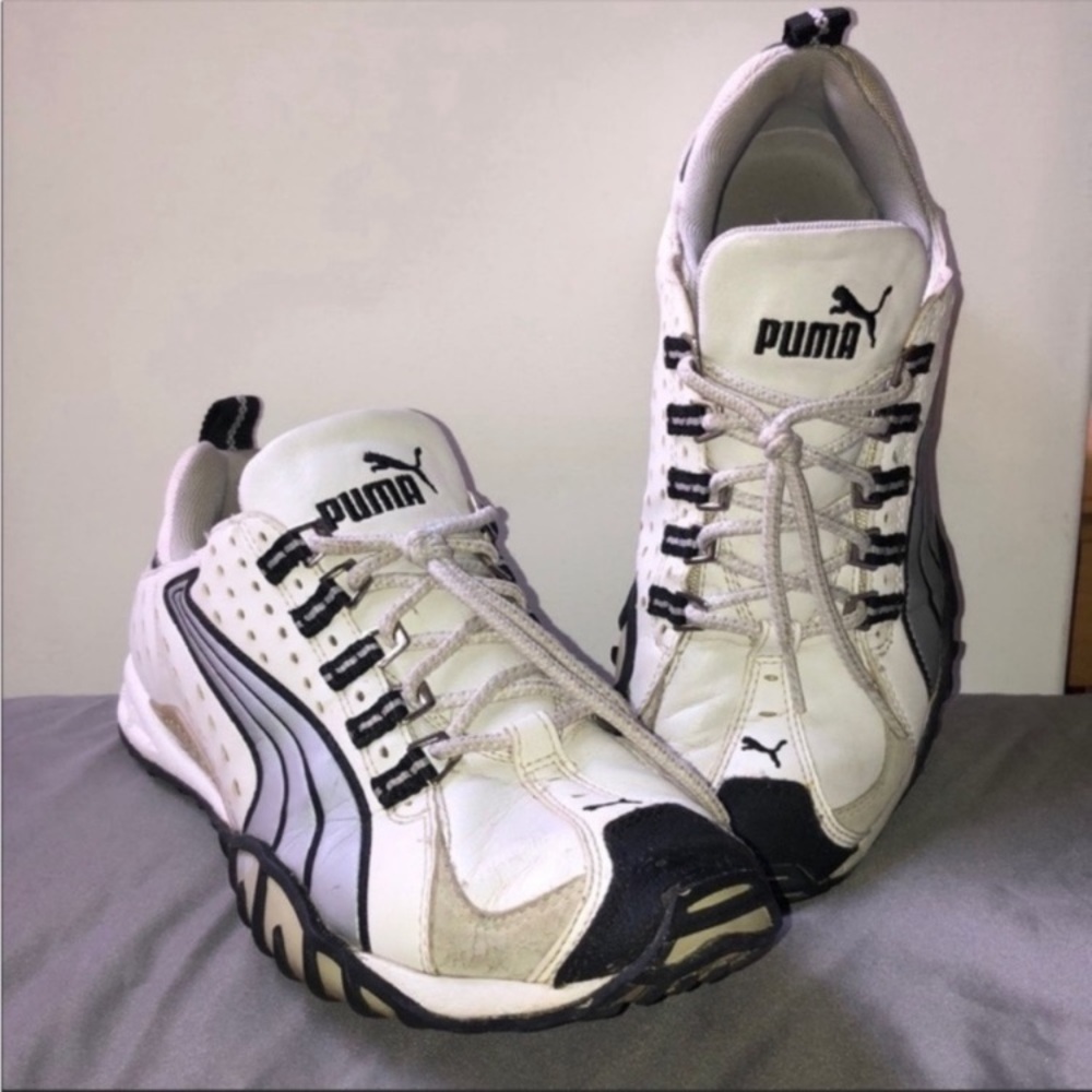 🖤 PUMA SIZE 8 BLACK & WHITE FASHION ATHLETIC SHOES